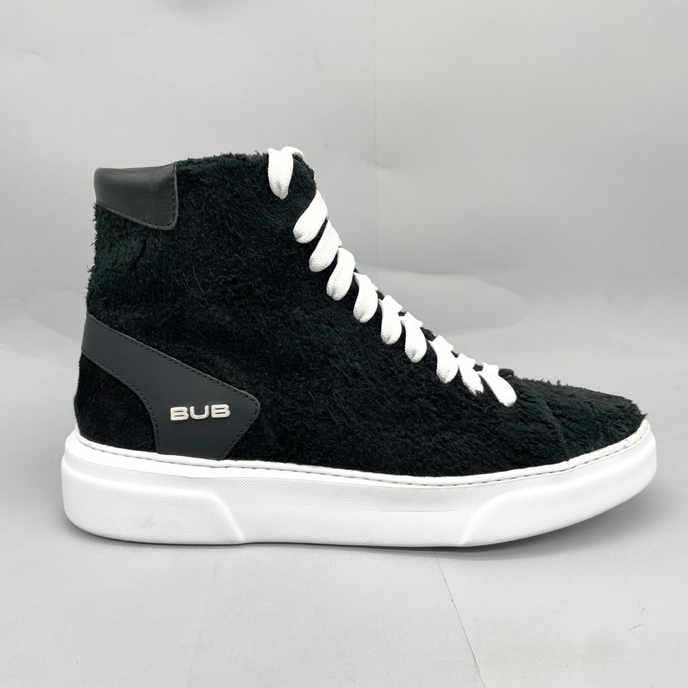BUB Bold Unique Brand Mens 43 10 Black Shaggy Suede High Top Sneakers Turkey